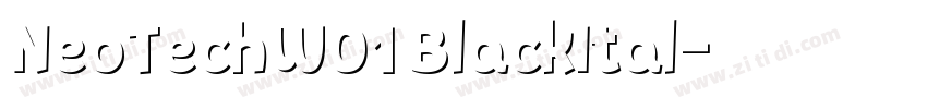 NeoTechW01 BlackItal字体转换